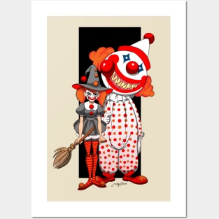 clown witch Posters and Art